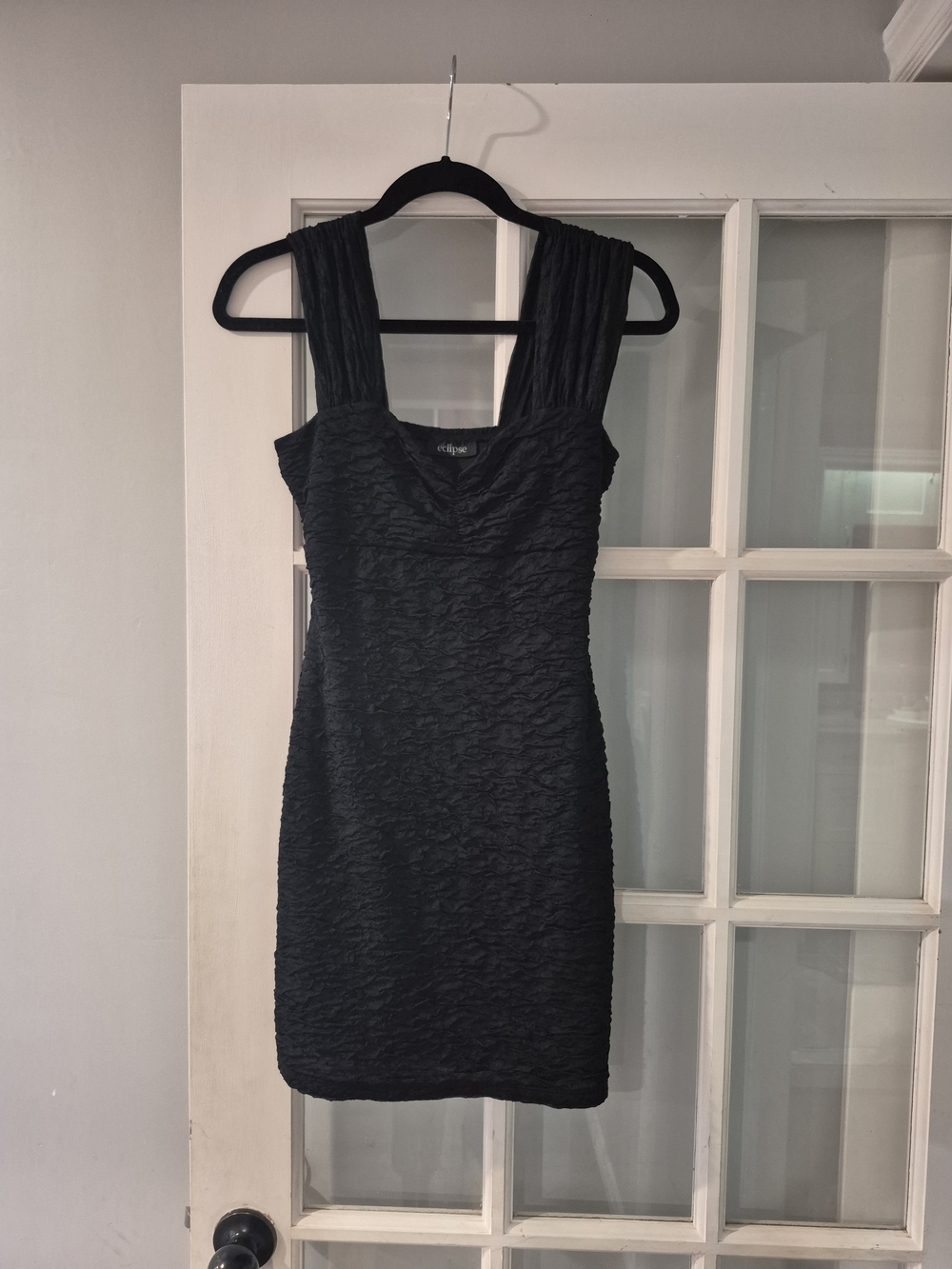 2 For $20!! Eclipse Black Textured Bodycon Mini Dress Women's Size Small